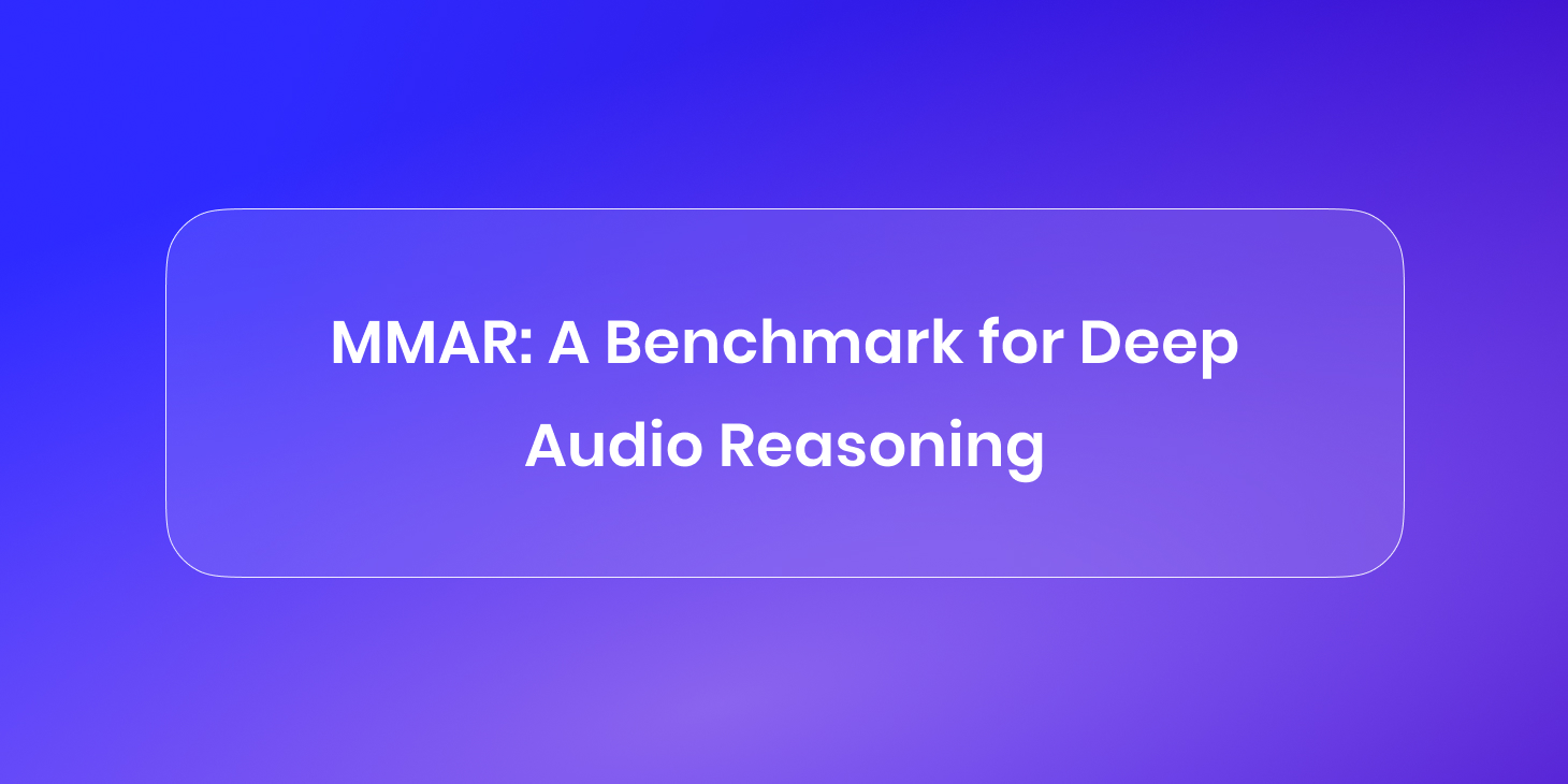 MMAR: A Benchmark for Deep Audio Reasoning